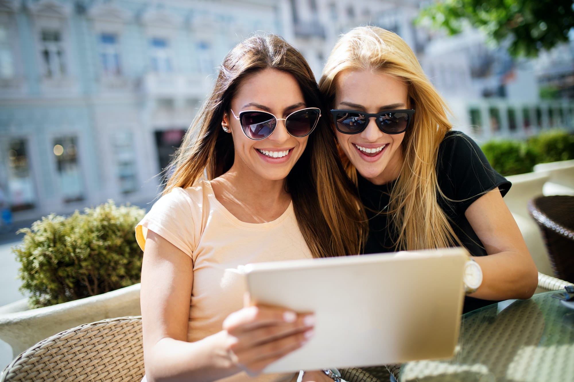 Group of girl friends meeting for coffee and talk